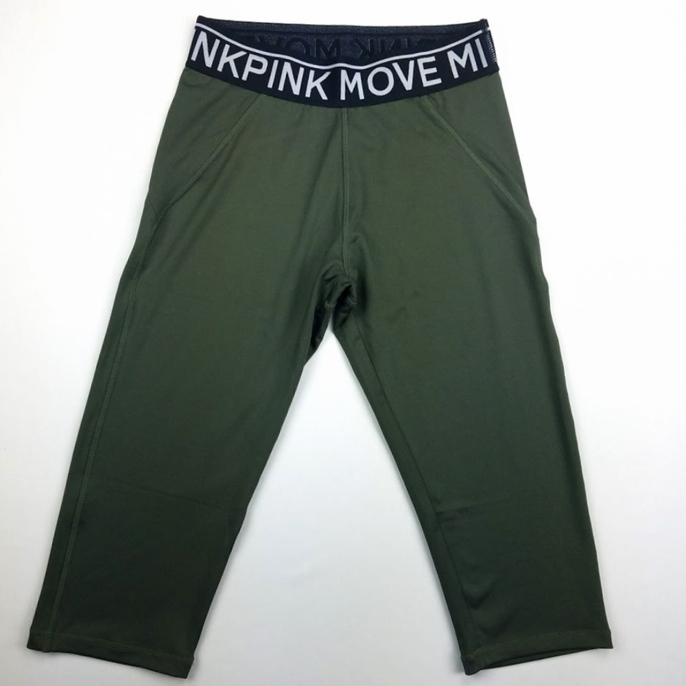 MINKPINK Move Capri Leggings in Army Green [NWOT]